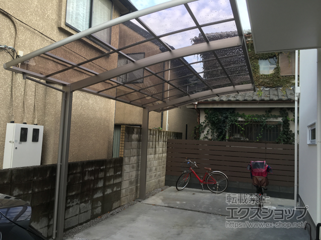 東京都八王子市ののカーポート ネスカR (ラウンドスタイル) 積雪〜20cm対応 施工例