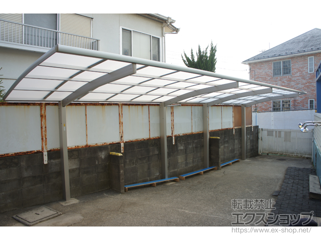 神奈川県横浜市ののカーポート プレシオスポート 縦連棟 積雪〜20cm対応 施工例