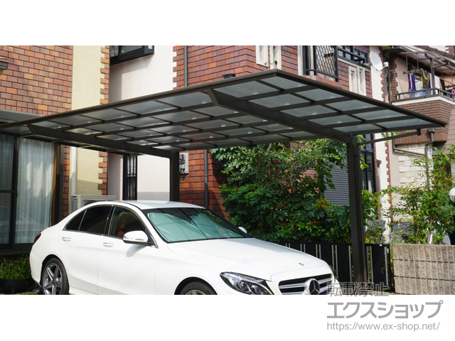 大阪府枚方市ののカーポート フーゴF (フラットスタイル) 積雪〜20cm対応 施工例