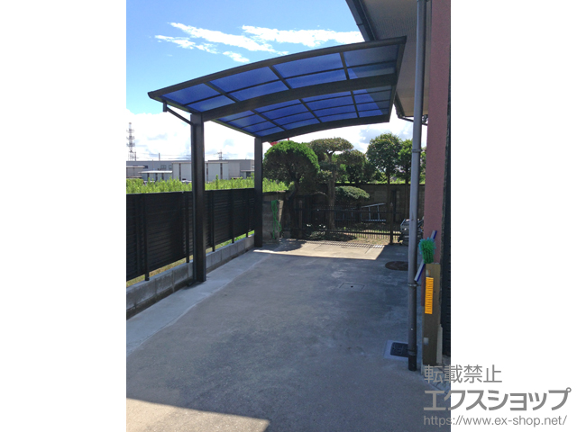 鳥取県米子市ののカーポート プレシオスポート 積雪〜20cm対応+プレシオスポート  着脱式補助柱 2本入り×1セット 施工例