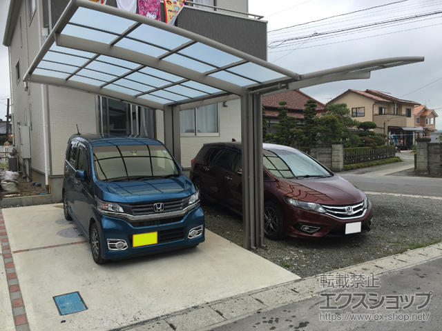 宮城県石巻市ののカーポート ネスカR (ラウンドスタイル) Y合掌 積雪〜20cm対応 施工例