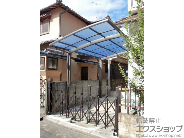 京都府城陽市ののカーポート ネスカR (ラウンドスタイル) 積雪〜20cm対応 施工例