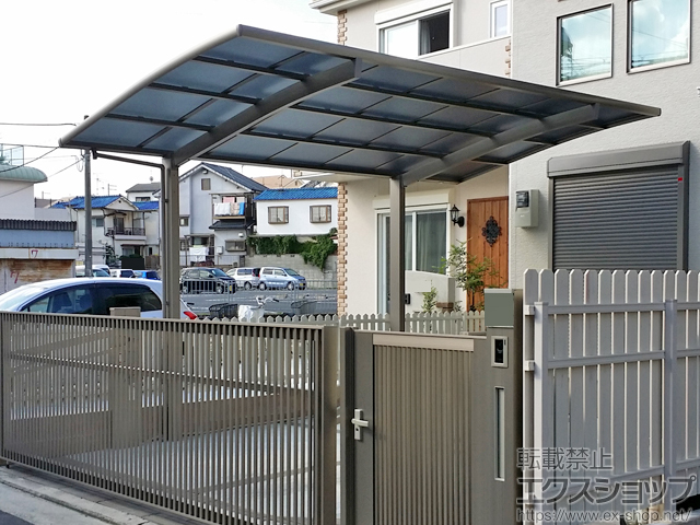 大阪府堺市ののカーポート ネスカR (ラウンドスタイル) 積雪〜20cm対応 施工例