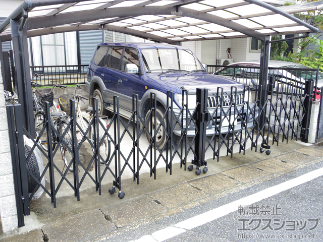 千葉県市原市ののカーゲート トリップゲート RA型 ノンレール 両開き 54W(27S+27M) 施工例