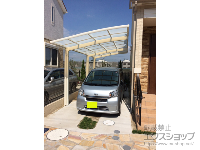 千葉県松戸市ののカーポート ネスカR (ラウンドスタイル) 延長 積雪〜20cm対応 施工例