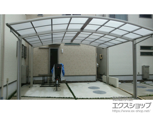 愛知県海部郡大治町ののカーポート プレシオスポート ワイド 積雪〜20cm対応 施工例
