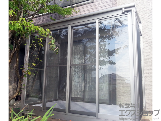 長野県飯田市のLIXIL リクシル（トステム）のテラス囲い・サンルーム ほせるんですII F型 1500 床納まり ランマ無 積雪~50cm対応+ほせるんですII オプション 施工例