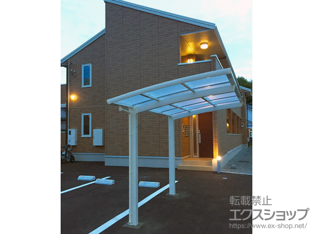 神奈川県横浜市ののサイクルポート・駐輪場 フーゴRミニ (ラウンドスタイル) 積雪〜20cm対応 施工例