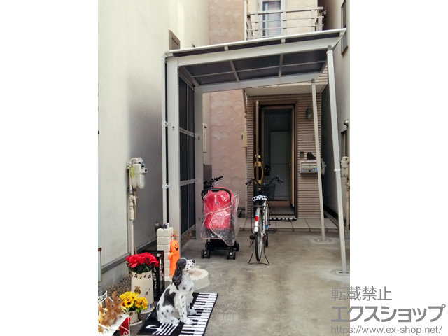 東京都渋谷区ののサイクルポート・駐輪場 ネスカFミニ (フラットスタイル) 積雪〜20cm対応＋サイドパネル 施工例