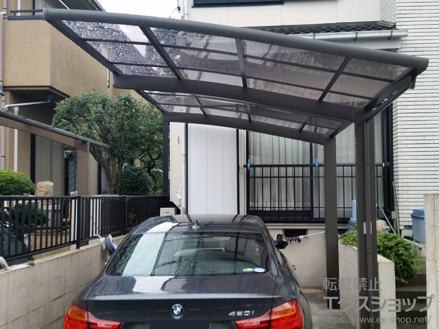 千葉県柏市ののカーポート フーゴR (ラウンドスタイル) 積雪〜20cm対応 施工例