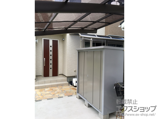 京都府木津川市のの物置・屋外倉庫 ロータス LS-1607 一般型 1620×700×1800 施工例