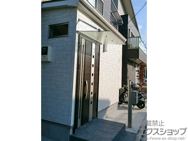 大阪府堺市のLIXIL リクシル（トステム）のオーニング・日よけ クリアルーフ 単体タイプ 積雪〜20cm対応 施工例