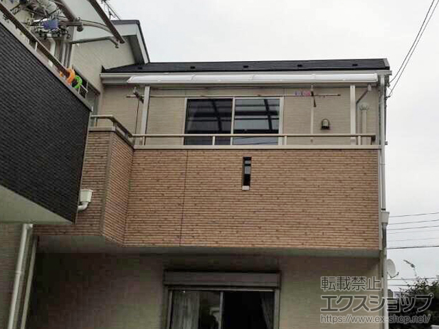 東京都小平市ののバルコニー・ベランダ屋根 プレシオステラス R型 屋根タイプ 単体 積雪〜20cm対応 施工例