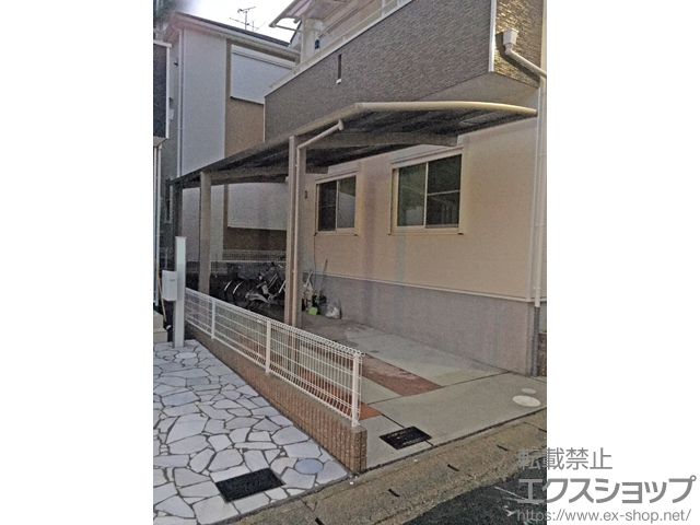 京都府京都市ののカーポート ネスカR (ラウンドスタイル) 延長 積雪〜20cm対応 施工例