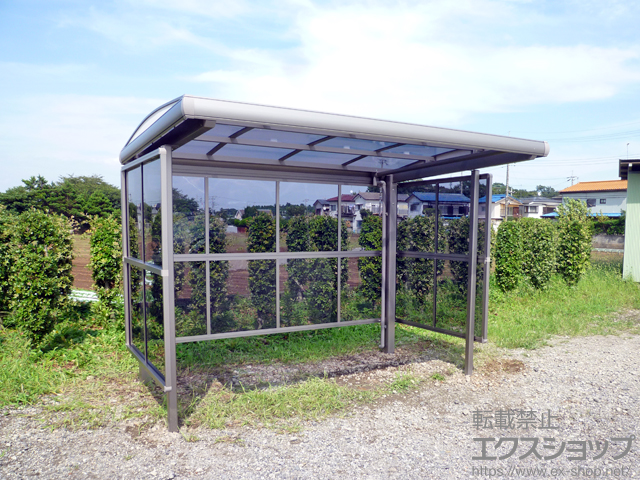 千葉県船橋市ののサイクルポート・駐輪場 フーゴAプラス パーク (アーチスタイル) パネル3面囲い 積雪〜20cm対応 施工例