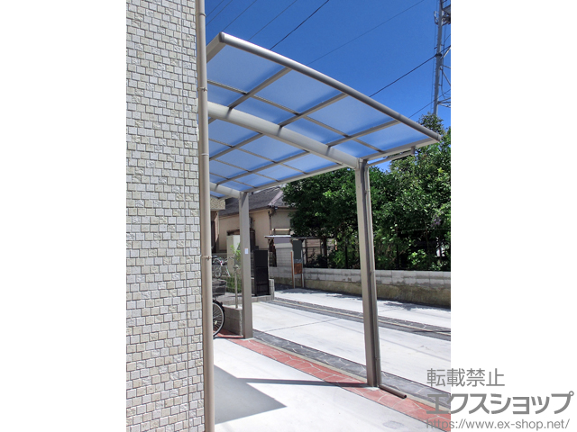 兵庫県尼崎市ののカーポート ネスカR (ラウンドスタイル) 積雪〜20cm対応 施工例