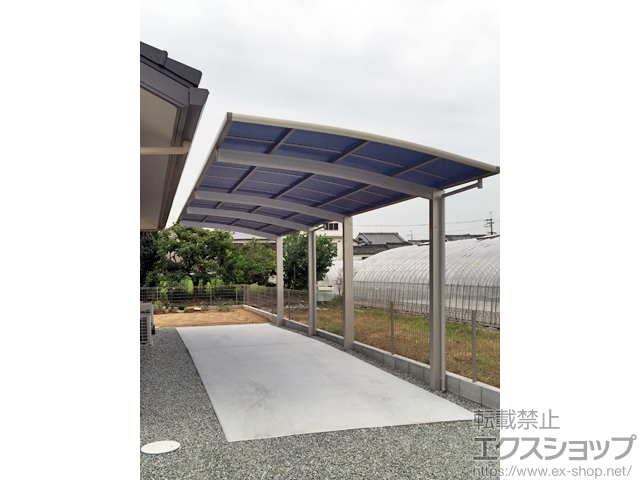 奈良県大和郡山市ののカーポート プレシオスポート 縦連棟 積雪〜20cm対応 施工例