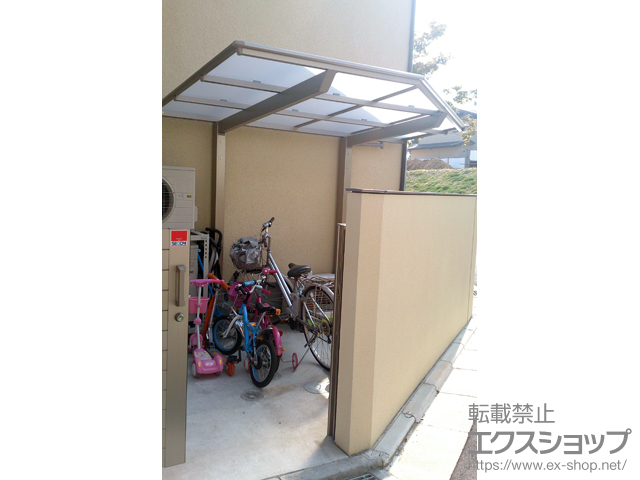 兵庫県芦屋市ののサイクルポート・駐輪場 ネスカFミニ (フラットスタイル) 積雪〜20cm対応 施工例