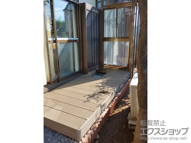 埼玉県新座市のLIXIL リクシル（トステム）のウッドデッキ レストステージ 幕板納まり 施工例