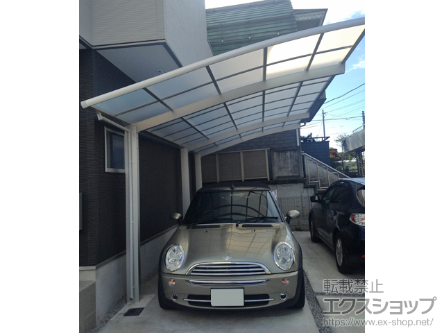 東京都昭島市ののカーポート ネスカR (ラウンドスタイル) 延長 積雪〜20cm対応 施工例