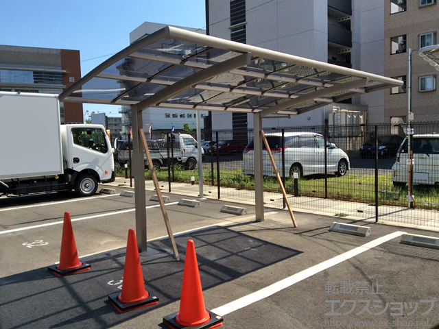 静岡県静岡市ののサイクルポート・駐輪場 ネスカRミニ (ラウンドスタイル) 積雪〜20cm対応 施工例