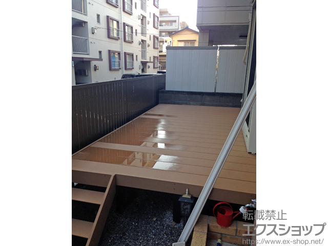 埼玉県さいたま市ののウッドデッキ リウッドデッキ 200＋リウッドステップ5型 Sタイプ(2段) 施工例