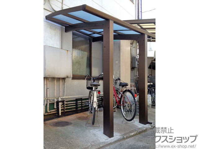 東京都昭島市ののサイクルポート・駐輪場 レイナポートグランミニZ 積雪〜20cm対応＋斜め切詰用前枠（L=5800） 1セット 施工例