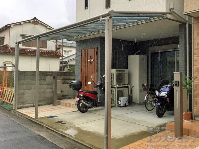 兵庫県尼崎市ののテラス屋根、バルコニー・ベランダ屋根 ヴェクターテラス F型 テラスタイプ 連棟 積雪〜20cm対応 施工例