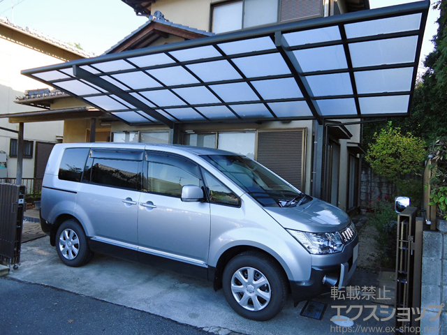 滋賀県栗東市ののカーポート ネスカR (ラウンドスタイル) 積雪〜20cm対応 施工例