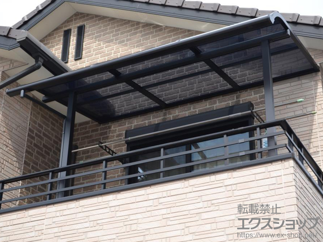 岡山県玉野市のLIXIL リクシル（トステム）のバルコニー・ベランダ屋根 ライザーテラスII R型 屋根タイプ 単体 積雪〜20cm対応 施工例
