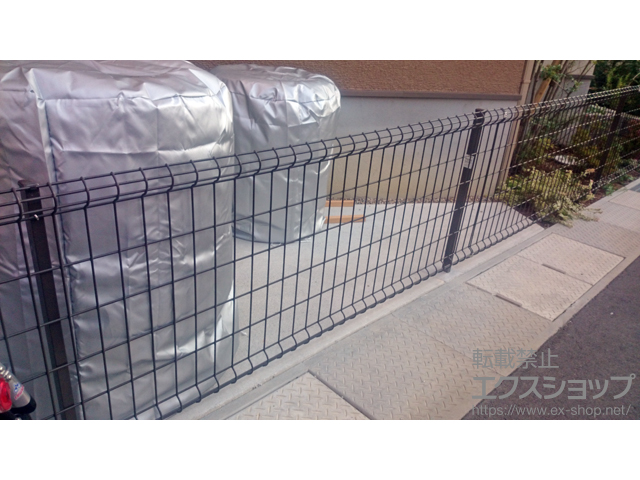 大阪府箕面市ののフェンス・柵 ハイグリッドフェンスUF8型 フリーポールタイプ 施工例