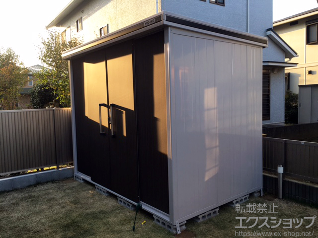 茨城県鹿嶋市のの物置・屋外倉庫 エルモ 一般型（LMD-2918H DW） 施工例