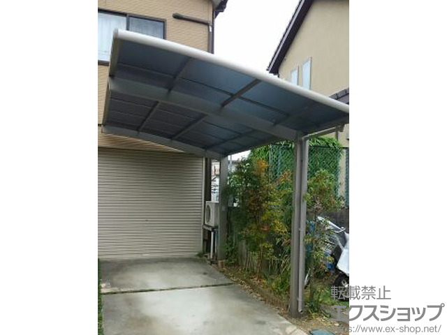 静岡県静岡市ののカーポート ネスカR (ラウンドスタイル) 積雪〜20cm対応 施工例