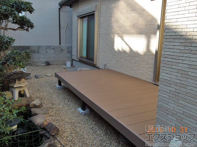大阪府ののウッドデッキ リウッドデッキ 200＋リウッドステップ5型 Sタイプ(2段) 施工例