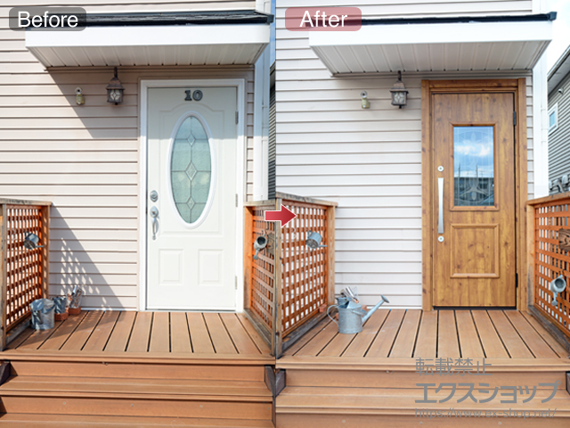 滋賀県大津市のの玄関ドア ラフォースR2玄関ドア K4仕様 56型 片開きドア 施工例