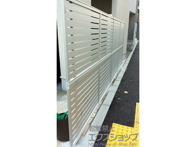 東京都世田谷区ののフェンス・柵 プレスタフェンス7Y型 フリーポールタイプ＜多段柱仕様＞ 施工例