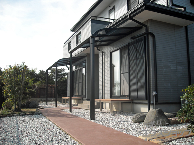 千葉県長生郡白子町ののテラス屋根 プレシオステラス R型 テラスタイプ 単体 積雪〜20cm対応 施工例