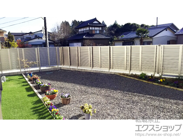 茨城県石岡市ののフェンス・柵 レスティナフェンス5型 自由柱施工 施工例