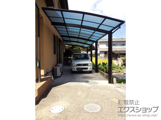 岡山県岡山市ののカーポート レイナポートグラン 縦連棟　積雪〜20cm対応 施工例