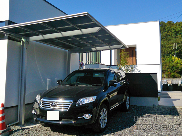 熊本県水俣市ののカーポート フーゴF (フラットスタイル) 積雪〜20cm対応 施工例