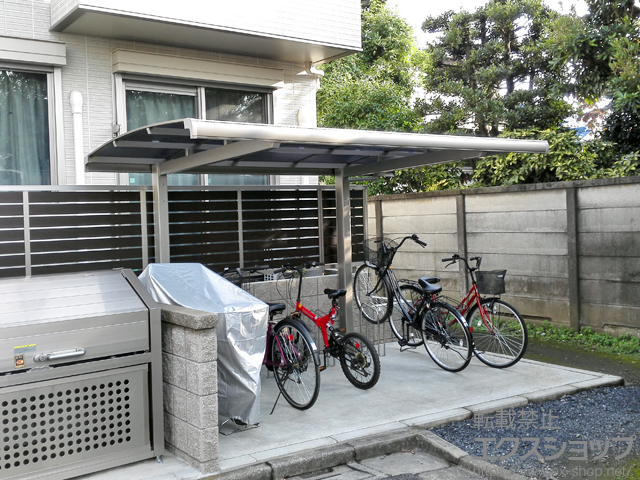 東京都練馬区ののサイクルポート・駐輪場 フーゴAミニ (アーチスタイル) 積雪〜20cm対応 施工例