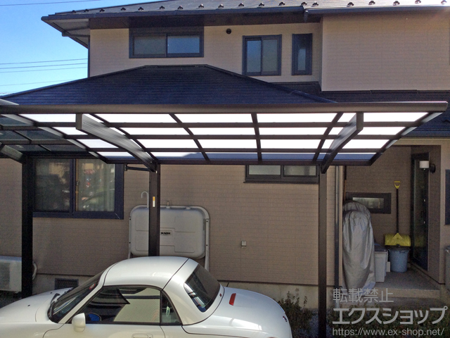 長野県長野市ののカーポート プレシオスポート 積雪〜20cm対応 施工例