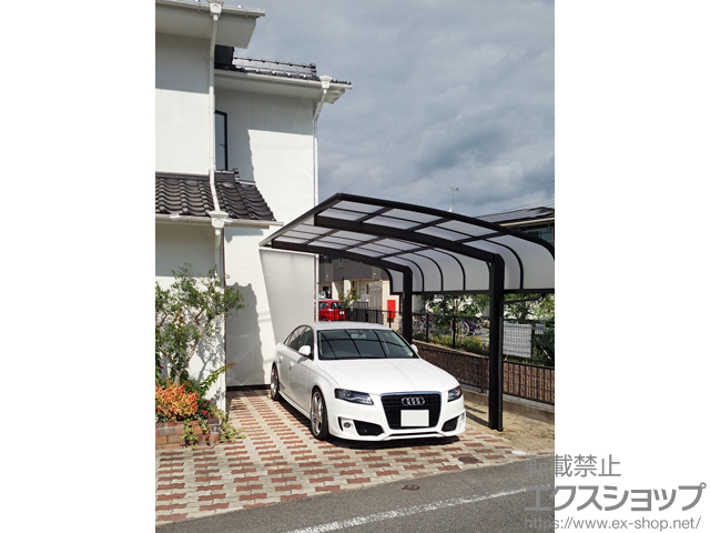広島県福山市ののカーポート プレシオスポート アルファ 積雪〜20cm対応 施工例
