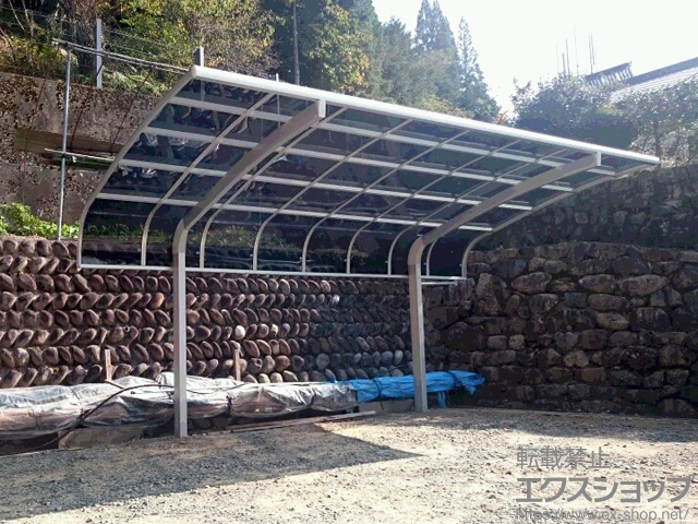 岐阜県下呂市のLIXIL リクシル（トステム）のカーポート テールポートシグマIII 積雪〜20cm対応 施工例