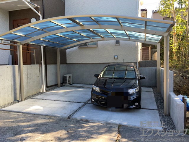 岡山県岡山市ののカーポート レイナツインポートグラン　積雪〜20cm対応 施工例