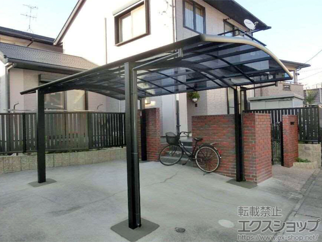 熊本県熊本市ののカーポート レイナワンポートグラン　積雪〜20cm対応＋屋根ふき材補強部品 1セット 施工例