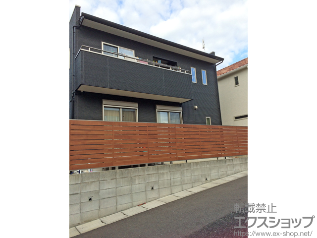 福岡県福岡市ののフェンス・柵 ジオーナフェンス YS型 マテリアルカラー フリーポールタイプ 施工例