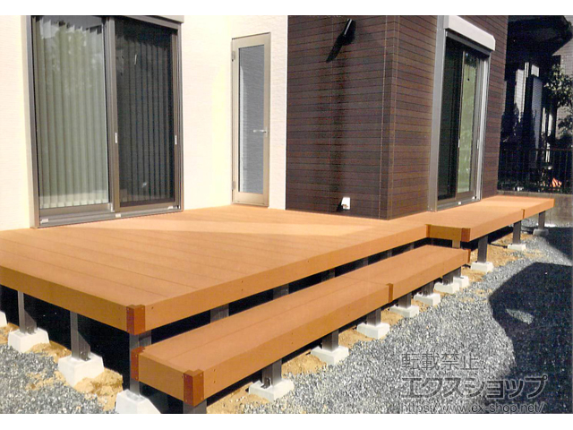 福岡県久留米市ののウッドデッキ リウッドデッキ 200 施工例