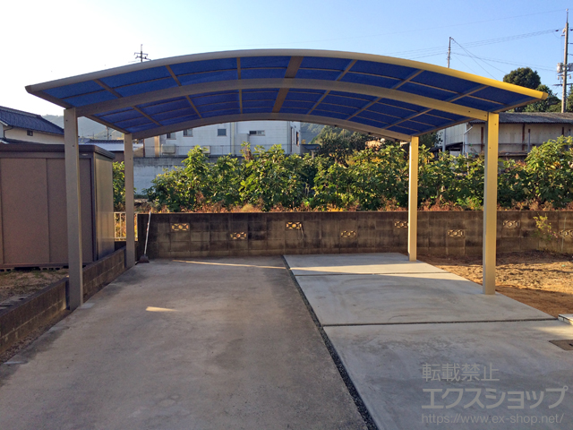 広島県福山市ののカーポート プレシオスポート ワイド 積雪〜20cm対応 施工例