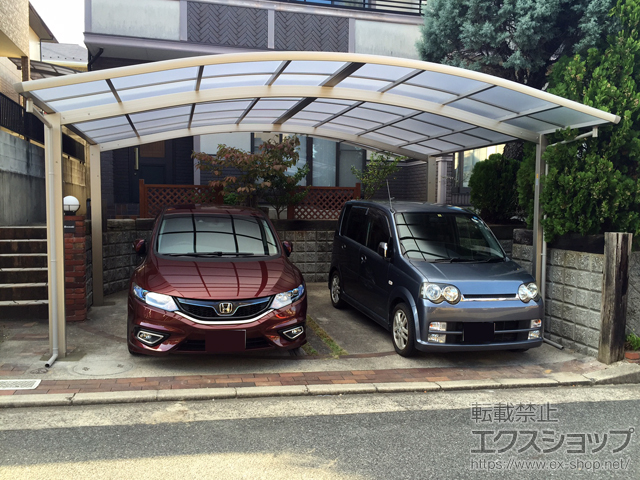 広島県広島市ののカーポート プレシオスポート ワイド 積雪〜20cm対応 施工例